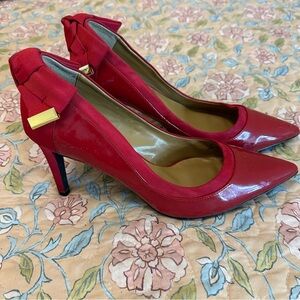 J.Renee Red Bow Accent Heels